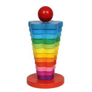 Wooden Rainbow Tower
